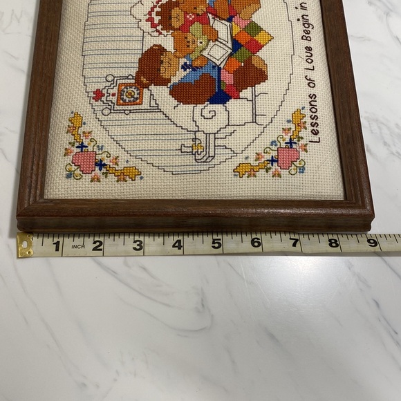 Vintage handmade framed embroidery - Picture 5 of 6